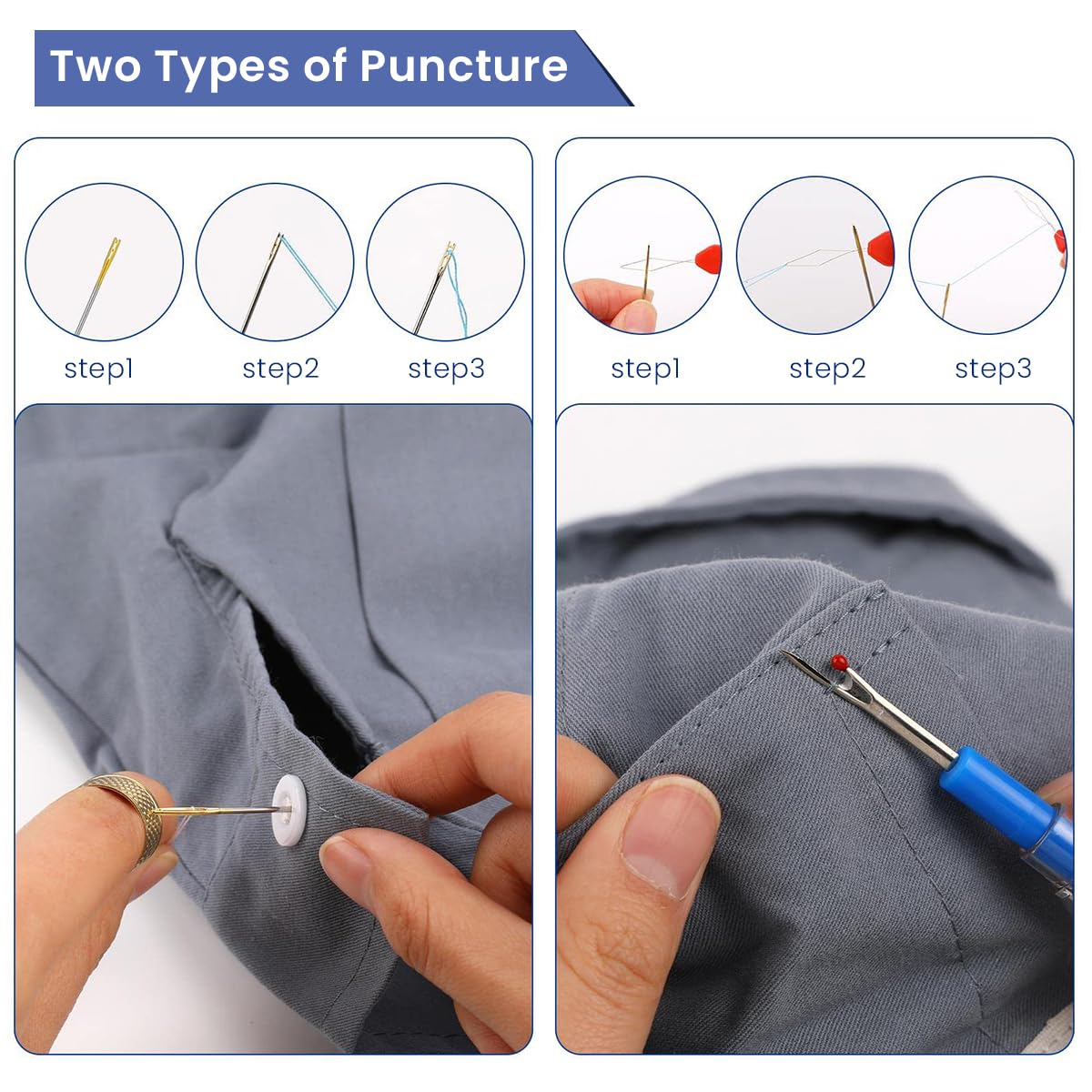 HASTHIP Sewing Needles Set, 85 Pcs Sewing Needles, 3 Styles 14 Size Assorted Needles for Sewing, Stainless Steel Large Eye Embroidery Hand Sewing Needles with Threaders for DIY Craft HASTHIP Sewing Needles Set, 85 Pcs Sewing Needles, 3 Styles 14 Size Assorted Needles for Sewing, Stainless Steel Large Eye Embroidery Hand Sewing Needles with Threaders for DIY Craft